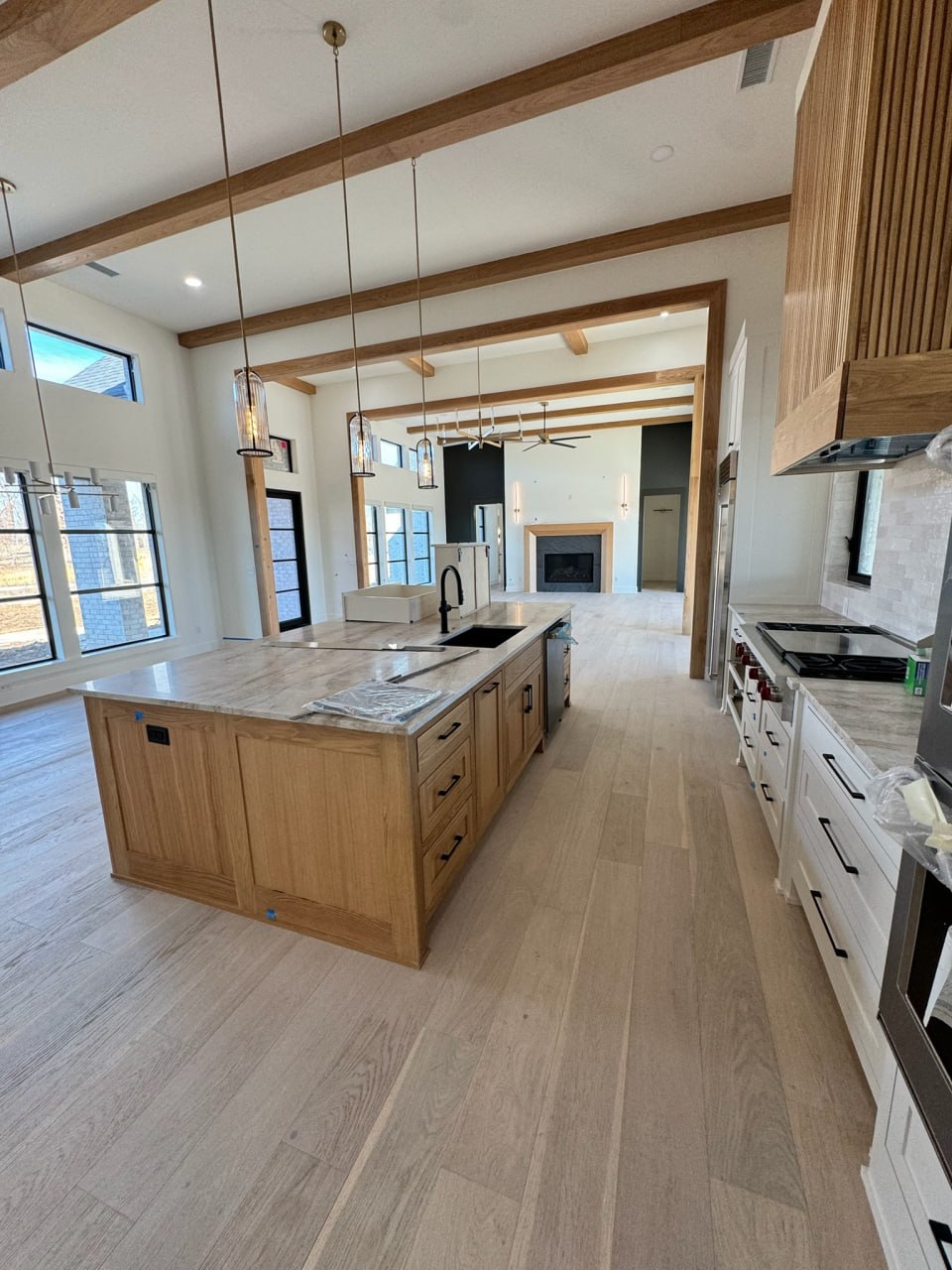 Post-construction cleanup of a newly finished kitchen in Bella Vista, AR
